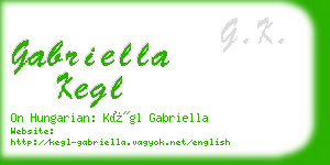 gabriella kegl business card